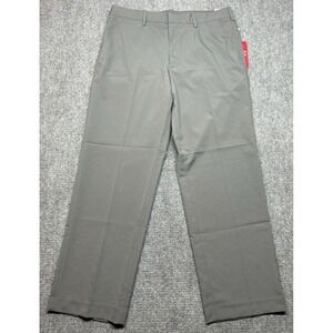 Ben Hogan Dress Pants Mens 36x30 Gray Moisture Wicking Easy Care Stretch New